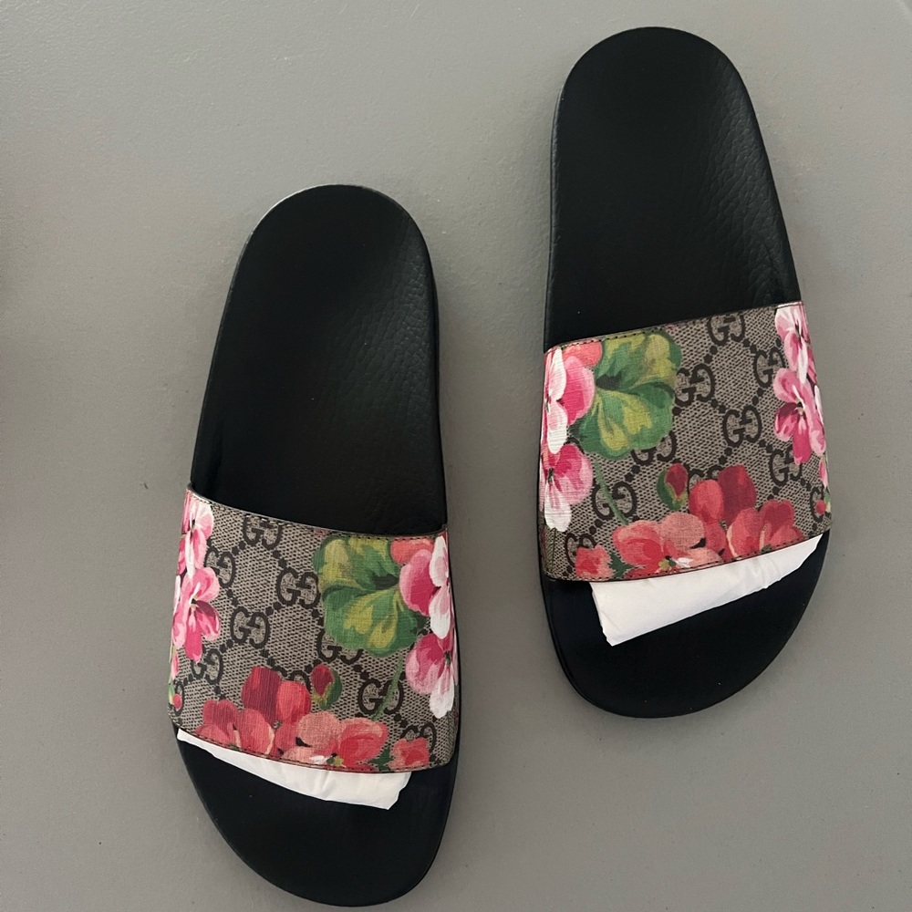 Gucci Floral Slides - NWT